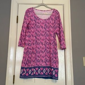 Lilly Pulitzer Beacon Dress Mandevilla Pink Slathouse Stripe Engineered
